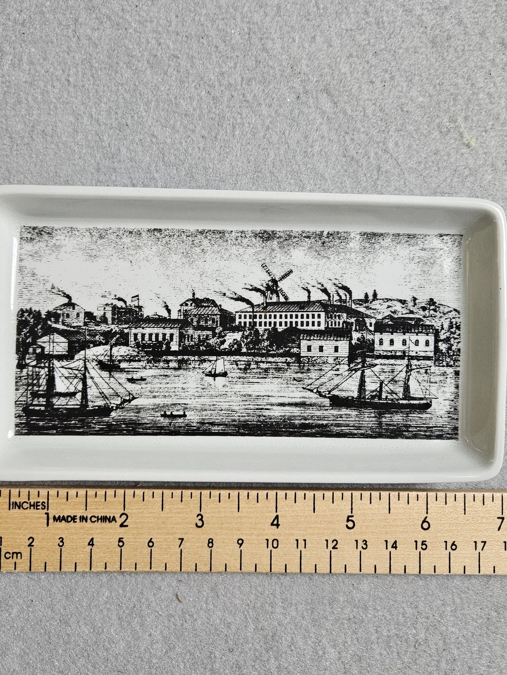 Arabia Finland Vintage Historical Helsinki 1875 Tray Ceramic Trinket Dish